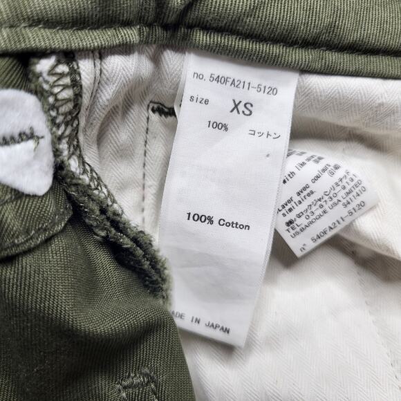 Moussy Vintage Fayette Cargo Pants Olive Green Tie Cuffs Wide Leg Utility XS - Picture 11 of 12